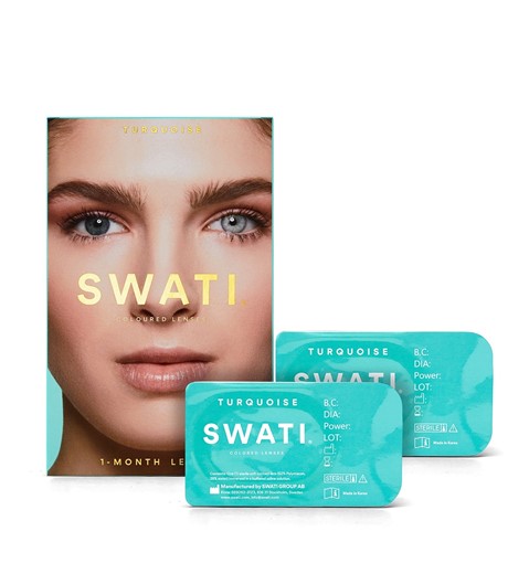 Swati Coloured Lenses 1-Month - Turquoise