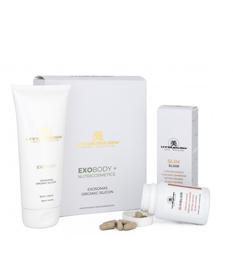 Utsukusy Exobody Daily Care Set Slim Elixir - zestaw do pielęgnacji ciała - 200ml + 60 kapsułek