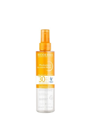 Bioderma Photoderm Eau Solaire Bronz (SPF30) - nawilżająca dwufazowa woda ochronna - 200ml