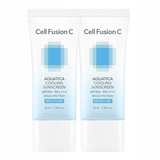 Cell Fusion C Aquatica Cooling Sunscreen SPF50+ PA++++ - krem chłodząco-nawilżający - 2x35ml