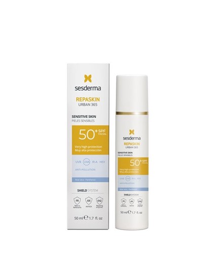 Sesderma Repaskin Urban 365 Sensi Skin (SPF50+) - przeciwsłoneczny krem do twarzy - 50ml
