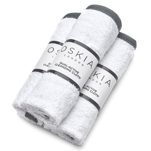Oskia Dual Active Cleansing Cloths - bawełniane ręczniki do demakijażu - 3szt.