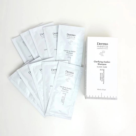 Dermomedica Clarifying Azelaic Shampoo - szampon oczyszczający z kwasem azelainowym, migdałowym i piroktolaminą - 10x10ml