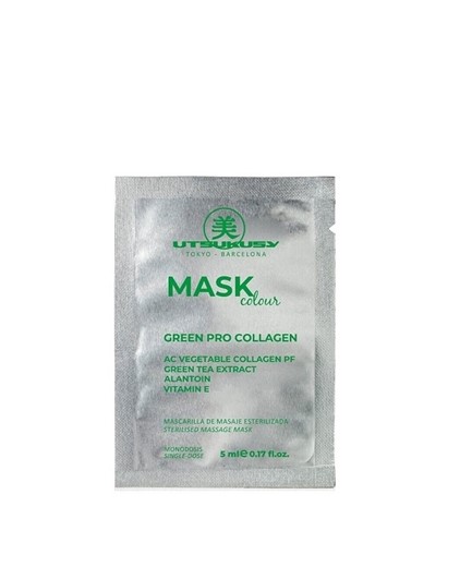 Utsukusy Mask Colour Green Pro Collagen - maska ​​kolagenowa - 5ml