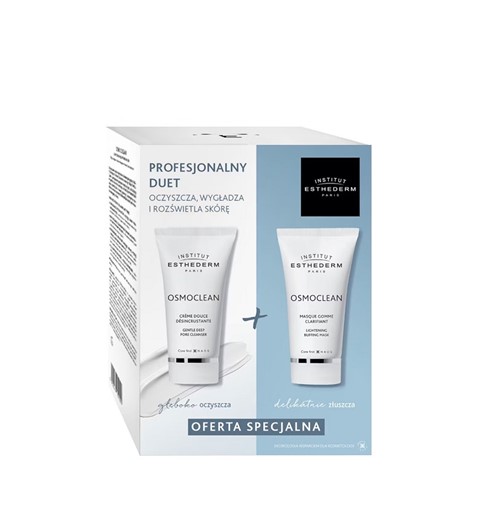 Esthederm Gentle Deep Pore Cleanser + Lightening Buffing Mask - zestaw oczyszczający - 75ml +75ml