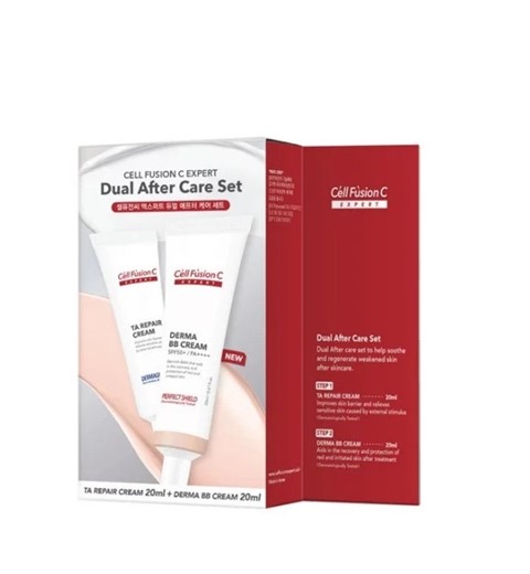 Cell Fusion C Expert Dual After Care Set - zestaw pozabiegowy regeneracja + ochrona - 2x20ml