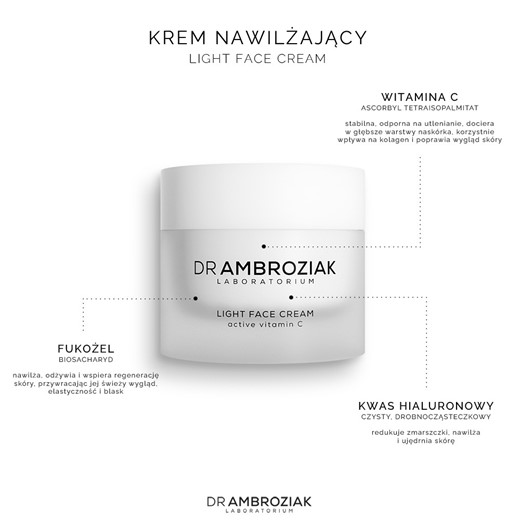 Dr Ambroziak Light Face Cream - krem nawilżający na dzień - 50ml