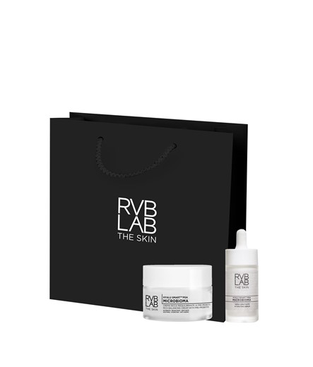 RVB LAB The Skin Microbioma - zestaw bogaty krem balans z pre-probiotykami + serum nawadniające - 50ml + 15ml