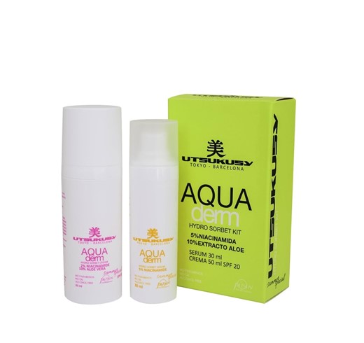 Utsukusy Aqua Derm Daily Care Kit - zestaw nawilżająco-kojący - 30ml + 50ml