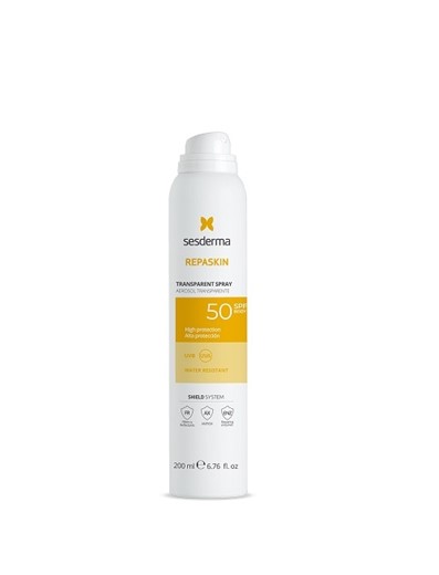 Sesderma Repaskin Transparent Spray (SPF50) - spray przeciwsłoneczny do ciała - 200ml