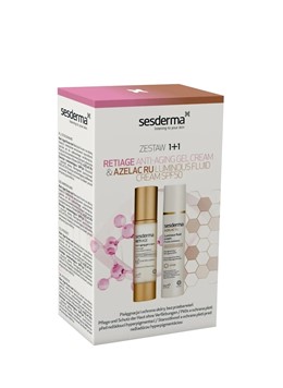 Sesderma Reti Age Anti - Aging Gel Cream + Azelac RU Luminous Fluid Cream - 2x50ml