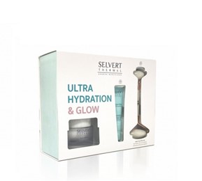 Selvert Thermal Ultra Hydration & Glow - zestaw ultra - nawodnienie i blask - 50ml + 15ml + roller jadeitowy