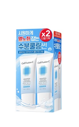 Cell Fusion C Aquatica Cooling Sunscreen SPF50+ PA++++ - krem chłodząco-nawilżający - 2x35ml