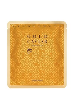 Holika Holika Prime Youth Gold Caviar Gold Foil Mask - maseczka z cząsteczkami złota - 25g