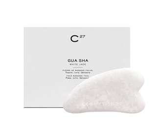 Cosmetics 27 Gua Sha White Jade - kamień do masażu z jadeitu - 1 szt.