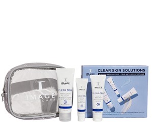 Image Skincare Clear Cell Solutions Trial Kit - zestaw dla skór trądzikowych, zanieczyszczonych, przetłuszczających się - 50ml + 14g + 28g