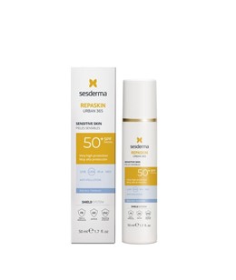 Sesderma Repaskin Urban 365 Sensi Skin (SPF50+) - przeciwsłoneczny krem do twarzy - 50ml