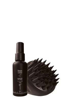 Dermomedica Growth Hair Zinc Serum + Scalp Massager - serum na włosy z kompleksem peptydowo-miedziowym, pochodną biotyny oraz cynkiem + masażer