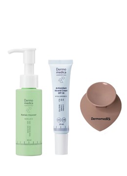 Dermomedica Azelaic Cleanser + Antioxidant Mineral Cream (SPF30) + masażer do twarzy 60ml + 15ml + 1szt.