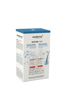 Sesderma Seskavel Anti-Hair Loss Shampoo + Anti-Hair Loss Lotion - szampon + emulsja zapobiegająca wypadaniu włosów - 200ml + 200ml