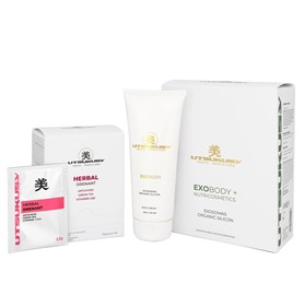 Utsukusy Exobody Daily Care Set Herbal Drenant - zestaw do pielęgnacji ciała - 200ml + 30x3,5g